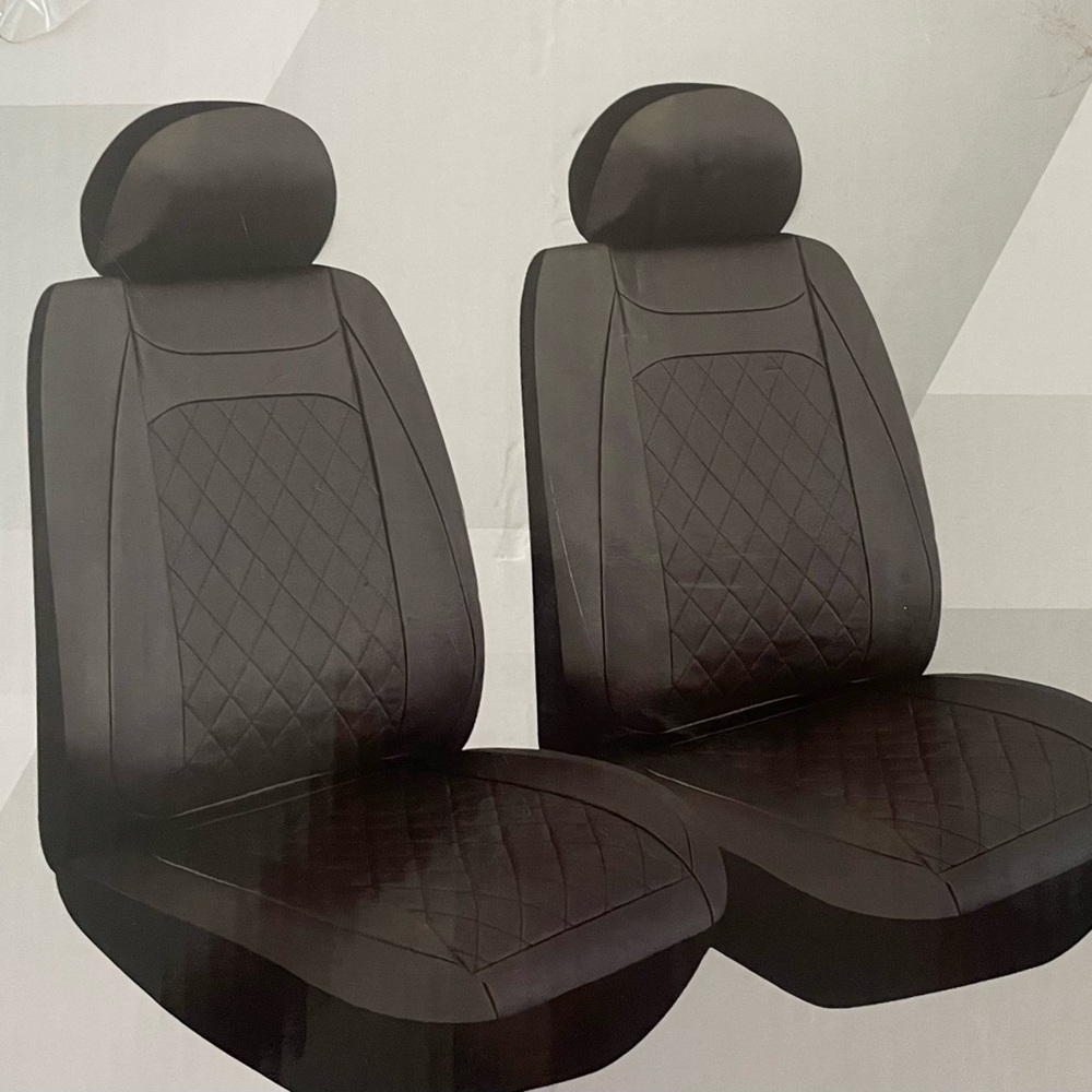 Elegant Black Car Seat Cover Pair